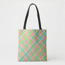 Bolso De Tela Patrón Pastel colorido de primavera moderno
