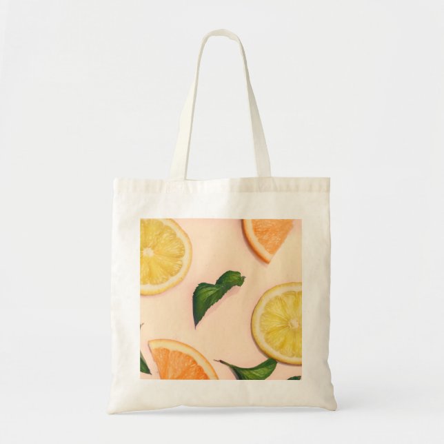 Bolso De Tela Patrón pastel de frutas (Frente)