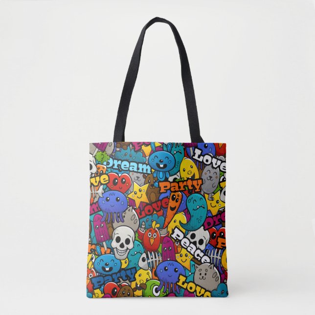 Bolso De Tela Patrón Pegatina brillante (Anverso)