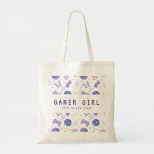 Bolso De Tela Patrón personalizado de chica jugadora disco kitsc