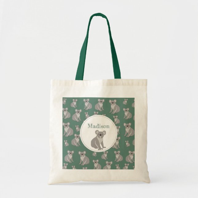 Bolso De Tela Patrón personalizado de Koala (Frente)
