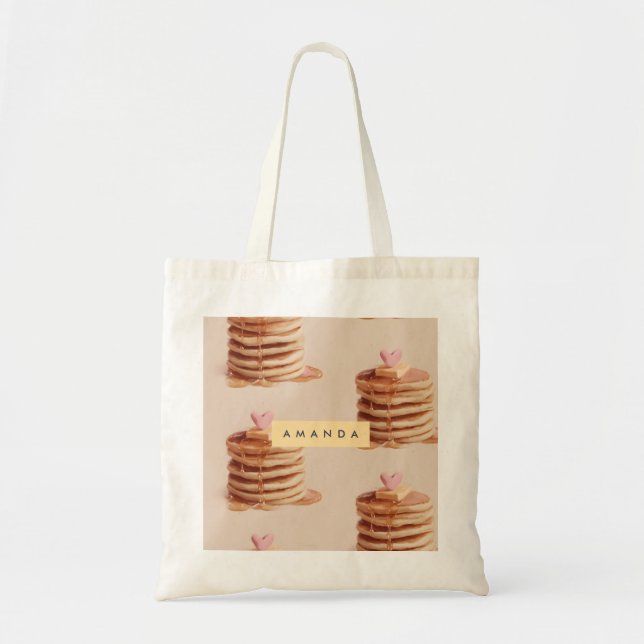Bolso De Tela Patrón personalizado de panqueque dulce (Frente)
