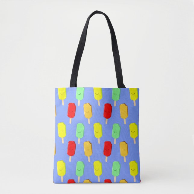 Bolso De Tela Patrón pop de hielo de frutas (Anverso)
