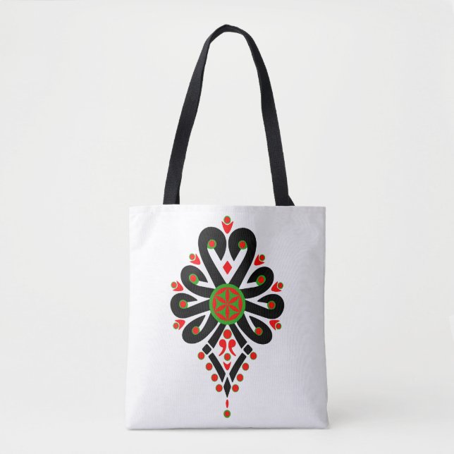 Bolso De Tela Patrón popular de los montañeses polacos - Parzeni (Anverso)