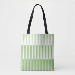 Bolso De Tela Patrón rayado verde blanco