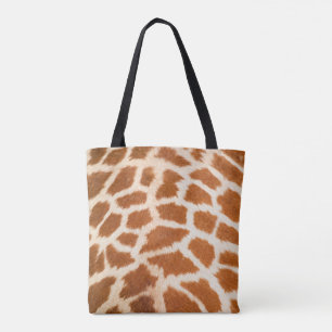 Bolso De Tela Patrón realista de la textura de la piel de jirafa