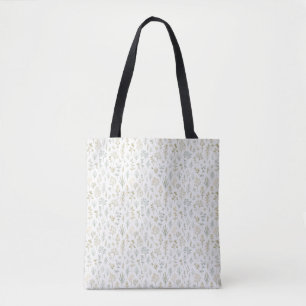 Bolso De Tela Patrón repetitivo de ramitas de hierbas microbotán