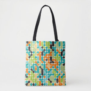 Bolso De Tela Patrón retro abstracto sin soldadura
