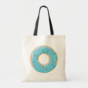 Bolso De Tela Patrón Retro Colorido de Donas Minimalista Fiesta 