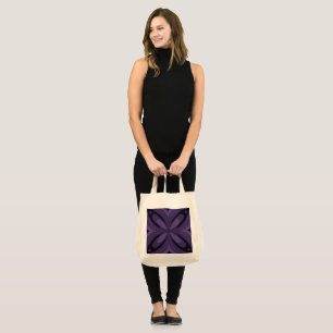 Bolso De Tela Patrón Retro de Color Púrpura Oscuro