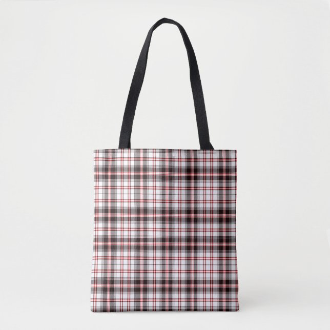 Bolso De Tela Patrón rojo y negro moderno (Anverso)