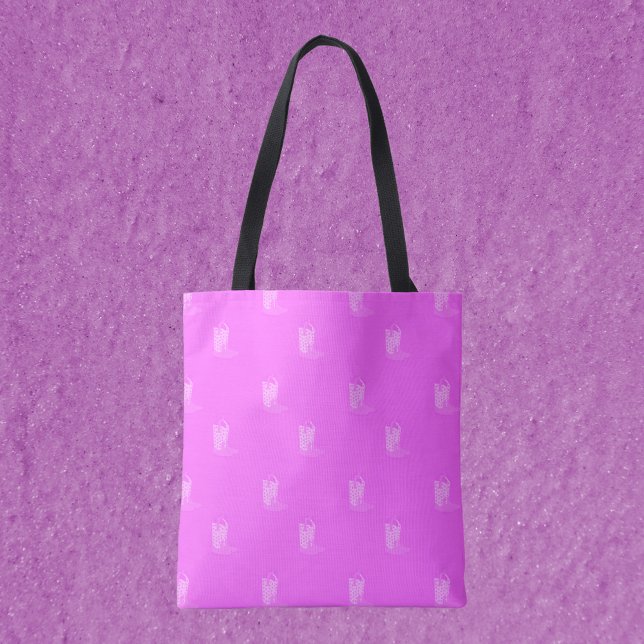 Bolso De Tela Patrón rosa de las estrellas de botas de bovino (A tote bag with a fun pattern of pink cowboy boots)