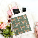 Bolso De Tela Patrón silvestre de los tigres de acuarela tropica<br><div class="desc">Patrón silvestre de los tigres de acuarela tropicales modernos</div>