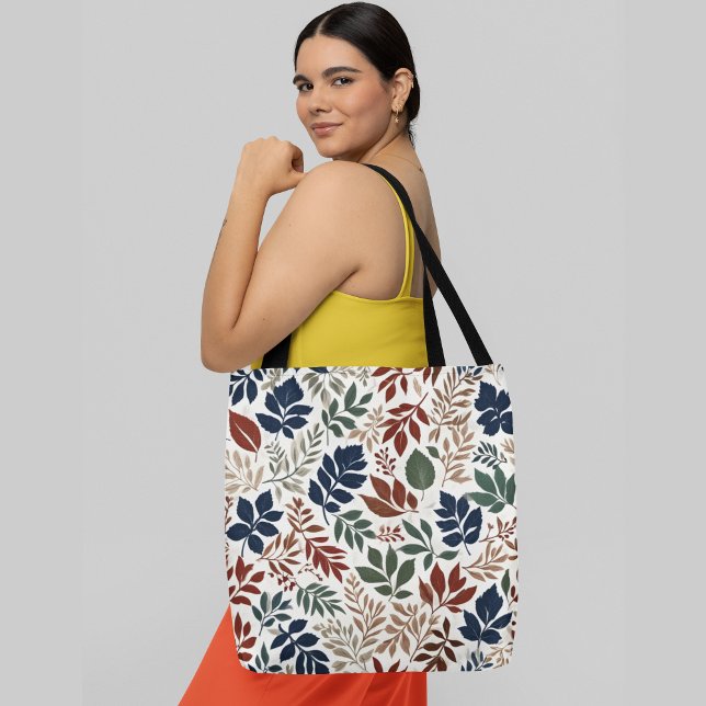 Bolso De Tela patrón sin costura con hojas diversas (Subido por el creador)
