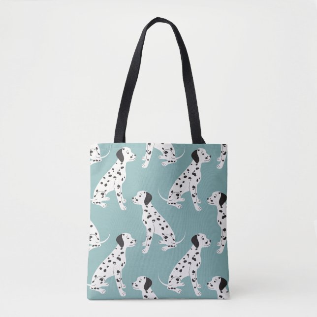 Bolso De Tela Patrón sin foco con adorable dálmata (Anverso)