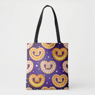 Bolso De Tela Patrón sin foco con dulces Navidades. Ail vintage