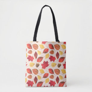 Bolso De Tela Patrón sin foco creado a partir de hojas aisladas
