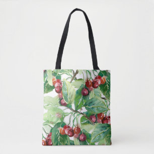 Bolso De Tela Patrón sin foco de cereza