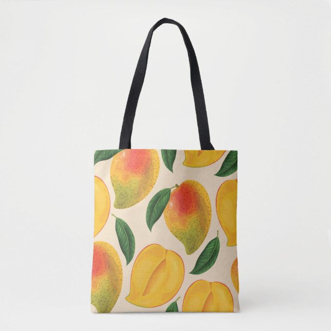Bolso De Tela Patrón sin foco de fruta de mango (Anverso)