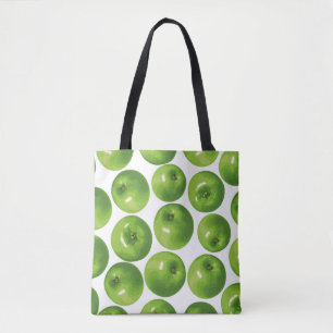 Bolso De Tela Patrón sin foco de manzana verde