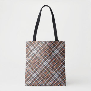 Bolso De Tela Patrón sin foco de platija escocesa. Repetición
