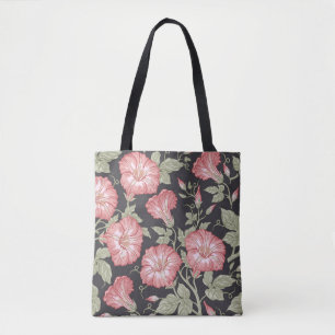 Bolso De Tela Patrón sin foco. Montaje de flores silvestres de P
