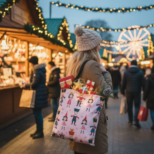 Bolso De Tela Patrón sin inconvenientes de los Navidades de ball