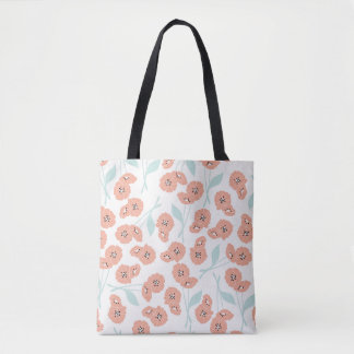 Bolso De Tela Patrón sin soldadura con flores y elementos floral