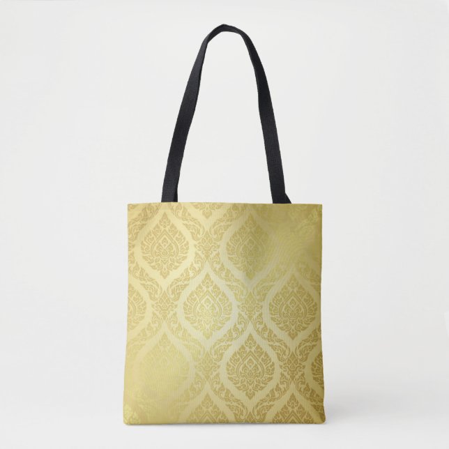 Bolso De Tela Patrón tailandés fondo oro supremo thai, patrón, (Anverso)