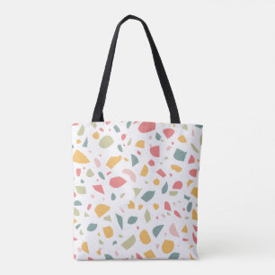 Bolso De Tela Patrón terrazo pastel moderno