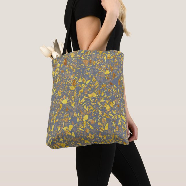 Bolso De Tela Patrón Terrazzo de oro moderno (Detalle)
