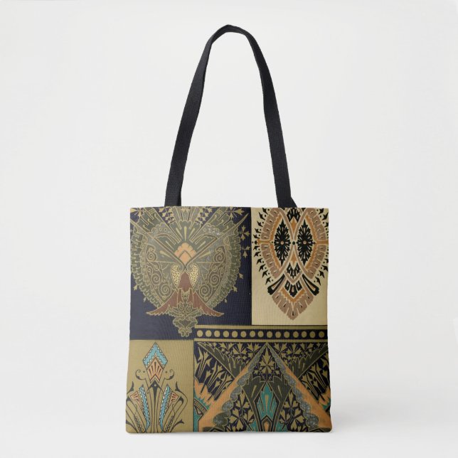 Bolso De Tela Patrón textil Art Nouveau Christopher dresser (Anverso)