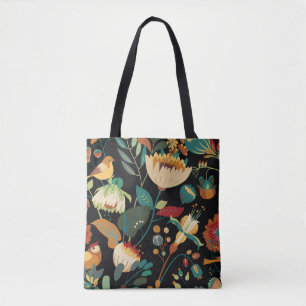 Bolso De Tela Patrón textil floral sin soldadura. Fantasía flo