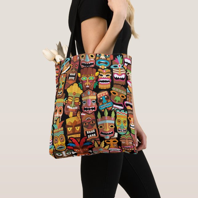 Bolso De Tela Patrón Tiki (Detalle)