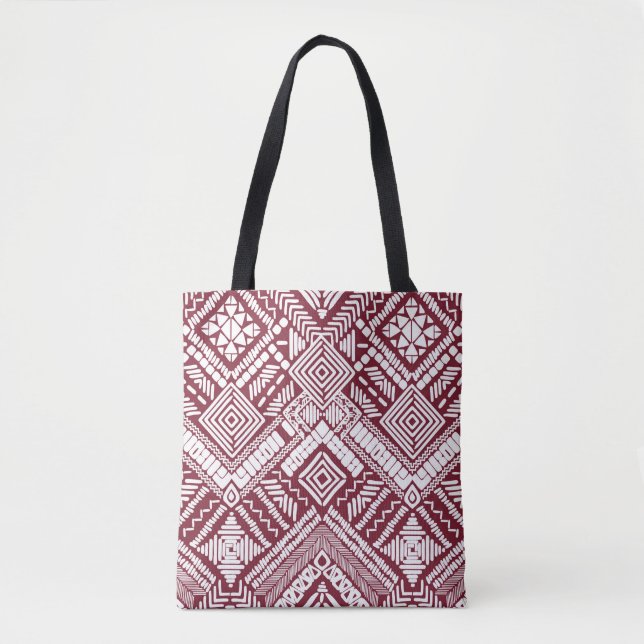 Bolso De Tela Patrón transparente azteca (Anverso)
