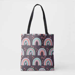 Bolso De Tela patrón transparente con clip de arcos y gotas de