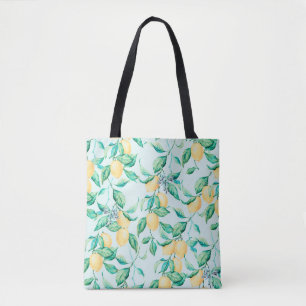 Bolso De Tela Patrón transparente de agua limón