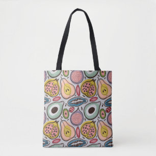 Bolso De Tela Patrón transparente de frutas