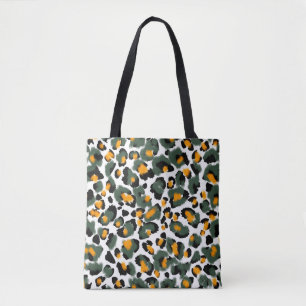 Bolso De Tela Patrón transparente de impresión leopardo