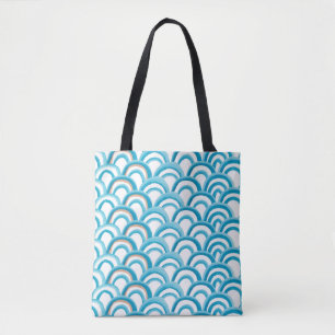 Bolso De Tela Patrón transparente de pintura acuarela con ondula