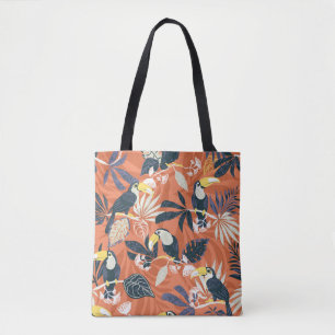 Bolso De Tela patrón transparente en tocan y jungla