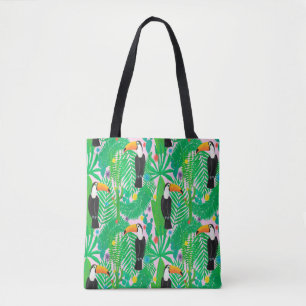 Bolso De Tela Patrón trenzado a mano brillante tropical sin sold