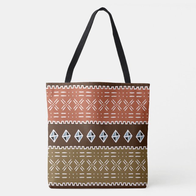 Bolso De Tela Patrón tribal africano (Anverso)