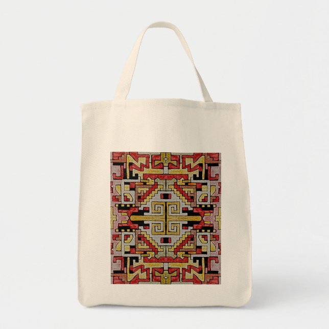 Bolso De Tela Patrón tribal/étnico geométrico (Frente)