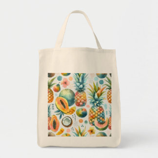 Bolso De Tela Patrón tropical