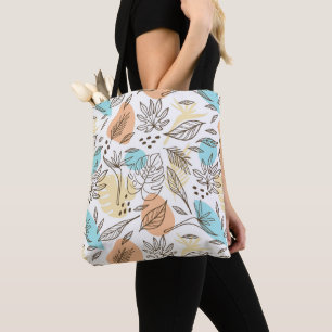 Bolso De Tela Patrón tropical de verano dibujado a mano