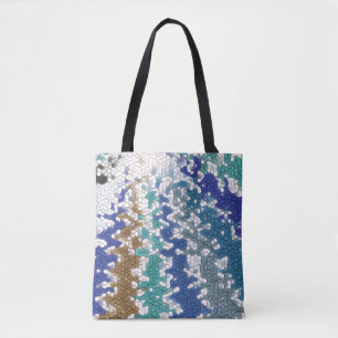 Bolso De Tela Patrón único amarillo verde azul