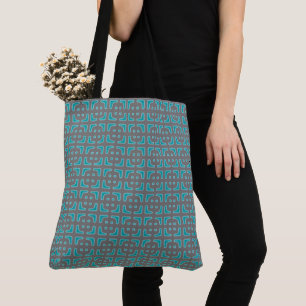 Bolso De Tela Patrón único turquesa