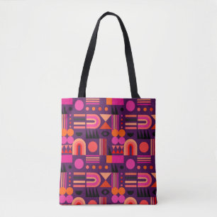 Bolso De Tela Patrón uniforme geométrico abstracto con formas de