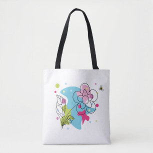 Bolso De Tela Patrón vectorial de moda de una flor de verano en